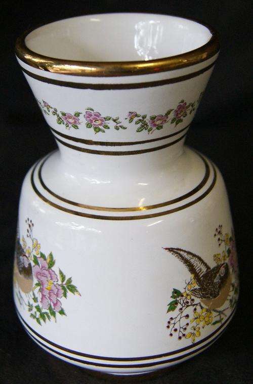 Neofitou Greece Miniature Vase-Peacock Design-24K Gold-Hand Made