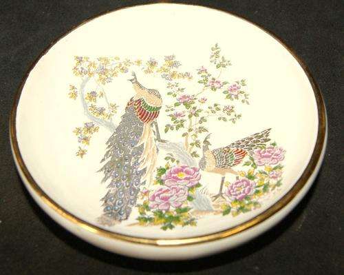 Neofitou Greece Miniature Bowl-Peacock Design-24K Gold-Hand Made