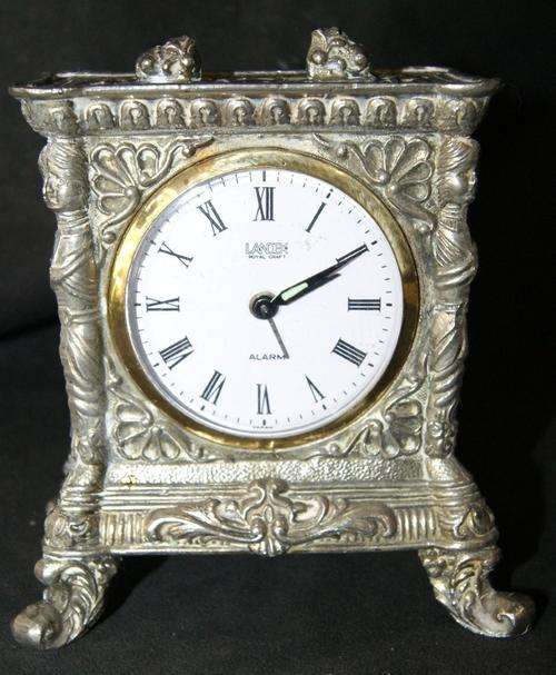 Vintage Landex Royal Craft Metal Alarm Mantle Clock