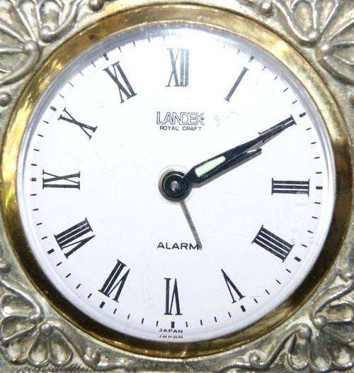 Vintage Landex Royal Craft Metal Alarm Mantle Clock