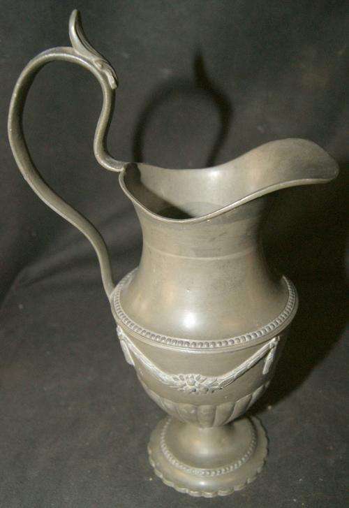 Vintage Ornate Pewter Jug