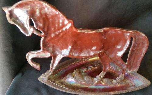 Vintage Large Ironstone Fire Dog Fire Poker Rest