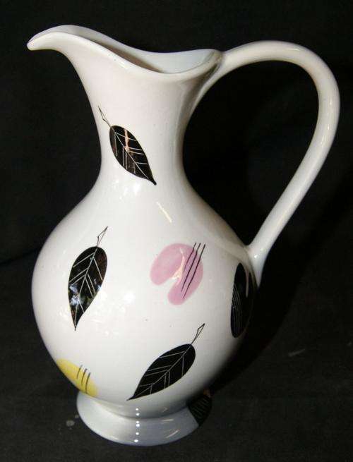 Vintage Art Deco Gouda Flora Pottery Jug