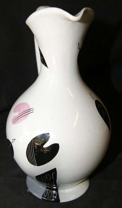 Vintage Art Deco Gouda Flora Pottery Jug