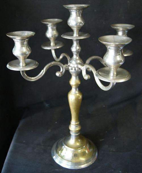 Vintage Large Silver Plated Candelabra Candle Stick