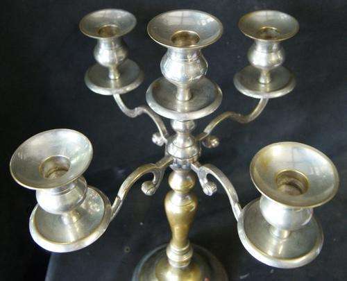Vintage Large Silver Plated Candelabra Candle Stick