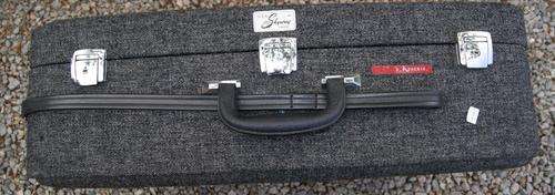 Vintage 1960's Skyway Grey Tweed Rolling Suitcase