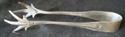 Vintage Majestic claw shaped Silver Plated Ice Tongs or sugar cube servers