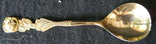 Vintage Eetrite 24K Gold Plated Sugar Spoon