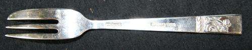 Vintage Silver Plate Set of 6 Cake Forks and Pickle and Olive Fork