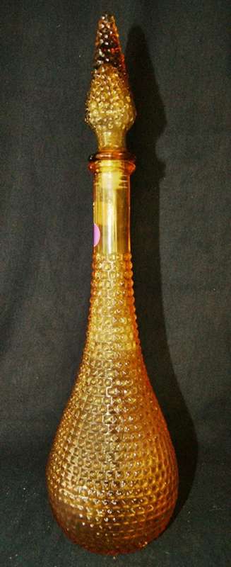 Wonderful Italian Amber Glass Decanter