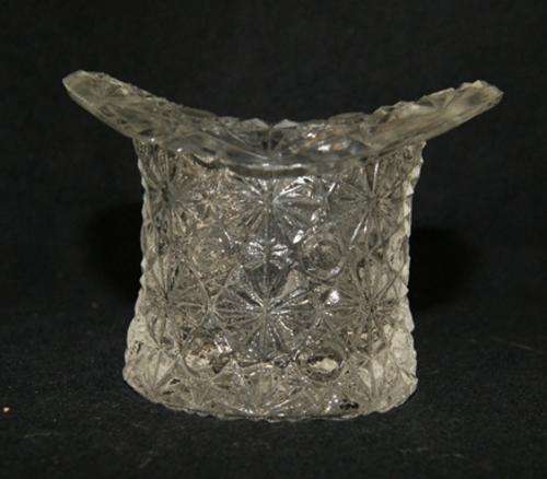 Awesome Molded Glass Top Hat Shaped Vase