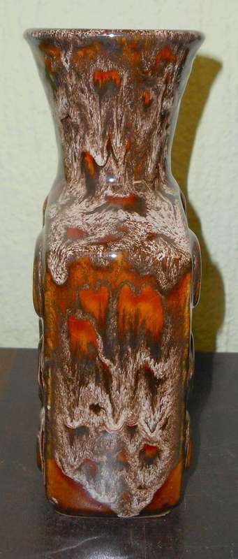 Vintage 70's Handmade Brown Ceramic Pottery Bottle