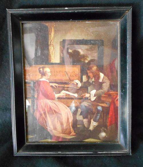 Vintage Original Gabriel Metsu "The Music Lesson"Normill Print