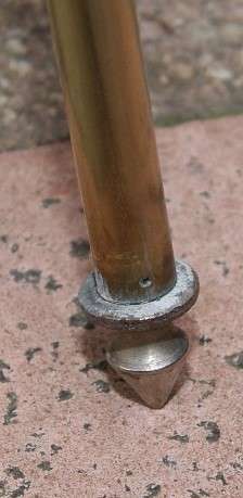 Antique German Nickel Plated Brass Extensions 3 Leg Tripod