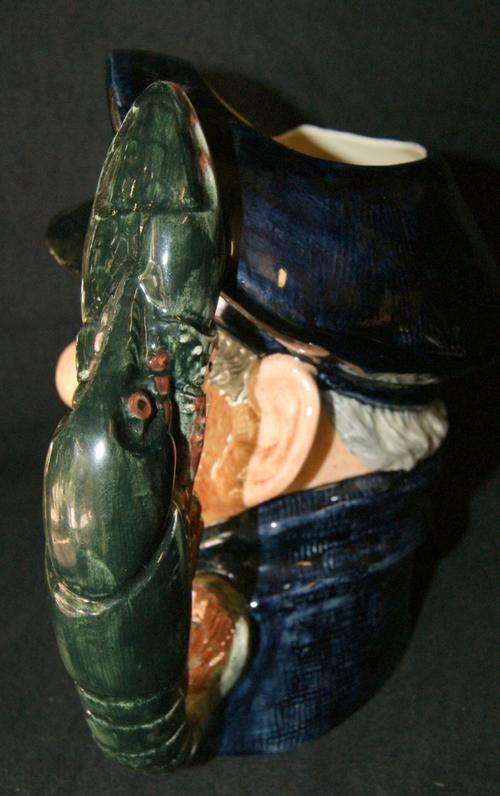 Royal Doulton Porcelain Large Character Toby Jug The Lobster Man - D6617