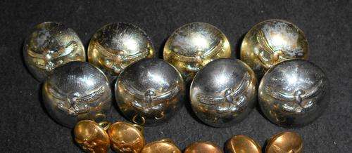 Vintage South Africa Air Force Regimental Brass and Chrome Uniform Buttons