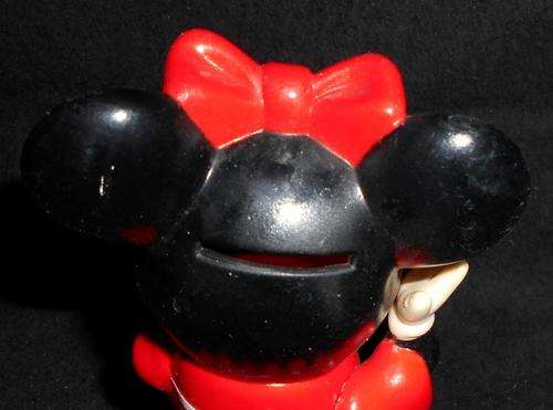 Vintage 1980's Disney Minnie Mouse Rubber Figurine Money Box