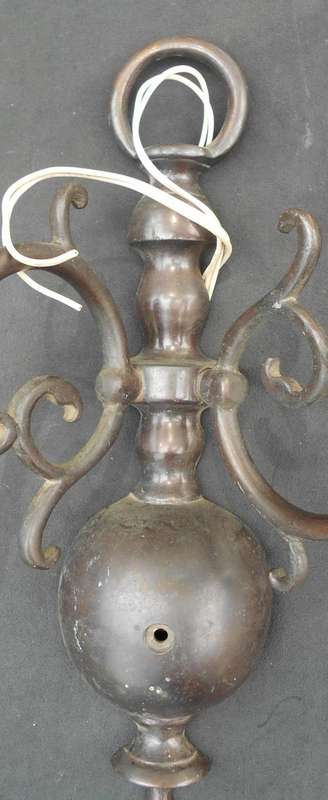 Vintage Copper 3 Electrical Light Wall Sconce Light