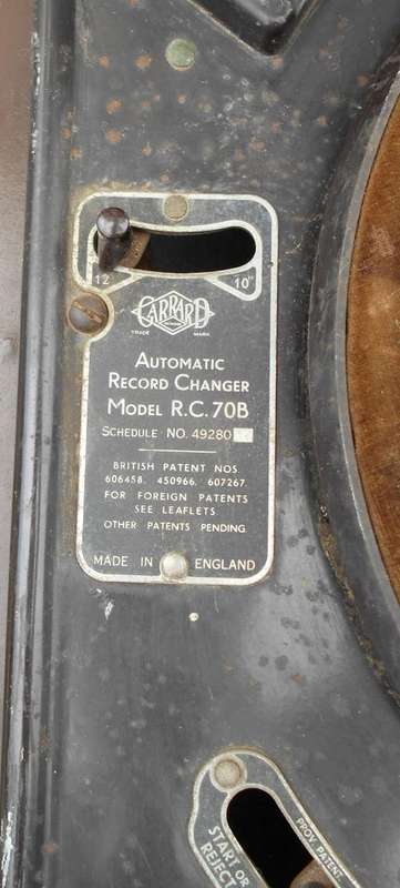 Vintage Garrard Automatic Record Changer Model R.C.70B