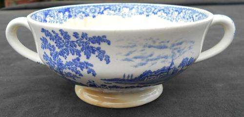 Vintage Swinnertons Staffordshire England Old Willow Silverdale Soup Bowl