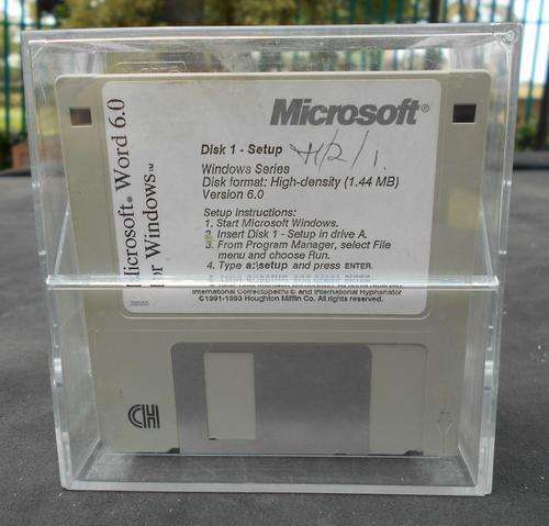 Vintage Microsoft Windows Word 6.0 3.5 Inch Stiffy Setup Disks
