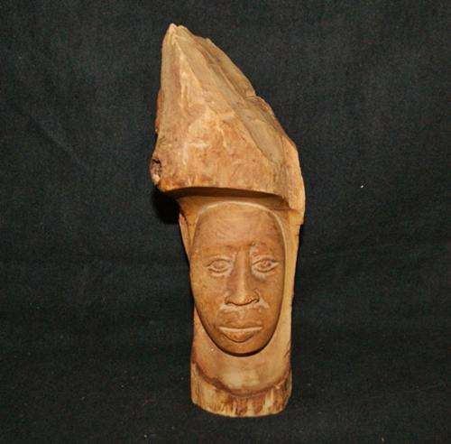 STUNNING OLD AFRICAN CARVED FEMALE FACE @@@ LOW START