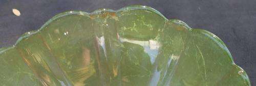 Vintage Light Lime Green Glass Trinket Dish