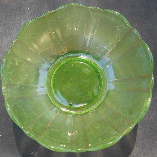 Vintage Light Lime Green Glass Trinket Dish
