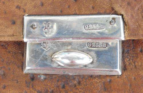1910 Victorian London Hallmarked Sterling Silver Edged Leather Ladies Accordian Wallet