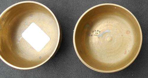 Vintage Indian Pair of Brass Decorative Dishes