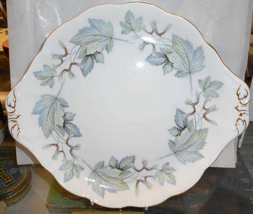 Vintage Royal Albert Silver Maple Large Cake Plate