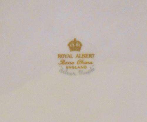 Vintage Royal Albert Silver Maple Large Cake Plate