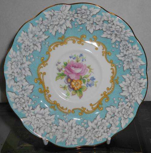 Vintage Royal Albert Enchantment Blue Scalloped Edge Cup Saucer