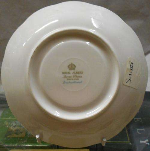 Vintage Royal Albert Enchantment Blue Scalloped Edge Cup Saucer