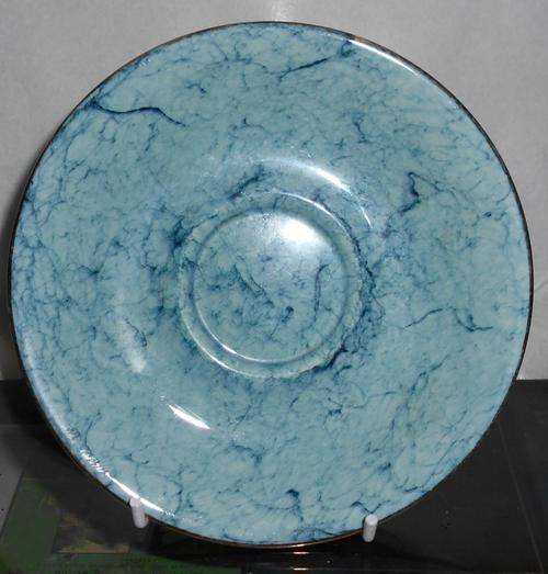 Vintage Royal Albert Gossamer Harlequin Blue Marbled Cup Saucer