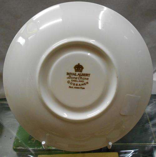 Vintage Royal Albert Gossamer Harlequin Green Marbled Cup Saucer