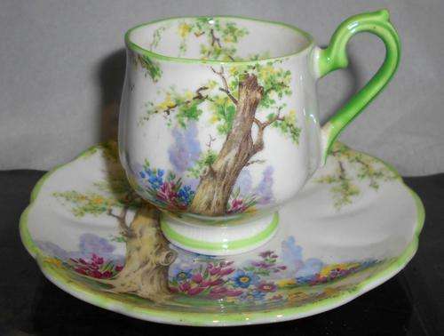 Vintage Royal Albert Greenwood Tree Cup, Saucer Duo