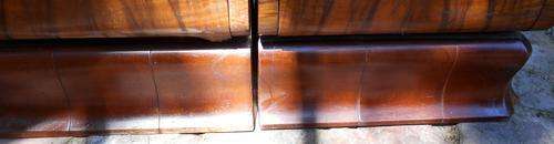 Vintage Art Deco Flame Mahogany Pair of Pedestals