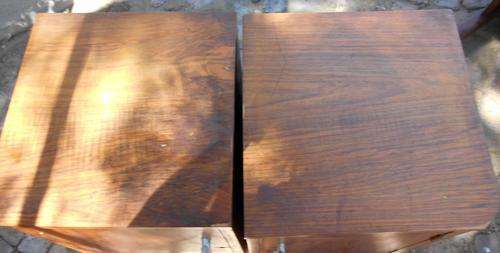 Vintage Art Deco Flame Mahogany Pair of Pedestals