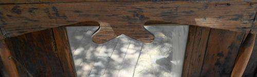 Vintage Hand Made Mantel Shelf with Original Mirrors