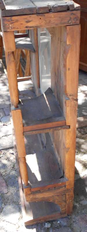 Vintage Hand Made Mantel Shelf with Original Mirrors