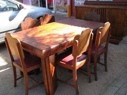 *** ART DECO SET OF 6 CLOUD DESIGN CHAIRS...(the table is listed seperately...pics merely show set)