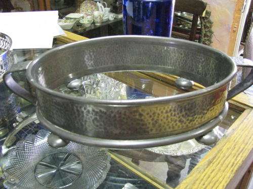 PEWTER HOLDER FOR VEGETABLE DISH