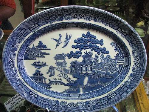 *+*+*+*LARGE JOHNSON BROTHERS "OLD WILLOW" PLATTER+*+*+