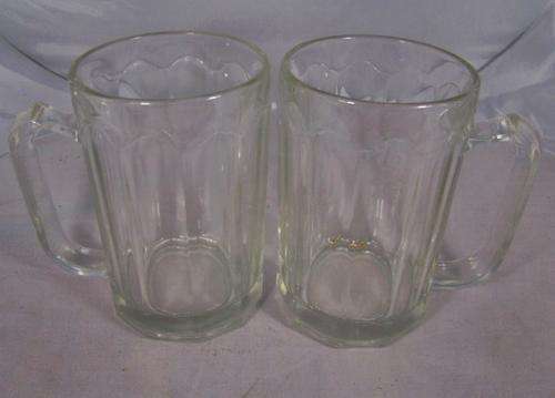 2 X OLD GLASS PINT BEER MUGS @@@CRAAAZZZYYY R1 START!!!!