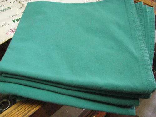 7 GREEN LINEN TABLECLOTH OVERLAYS.......please take note BID IS PER EACH!!!!