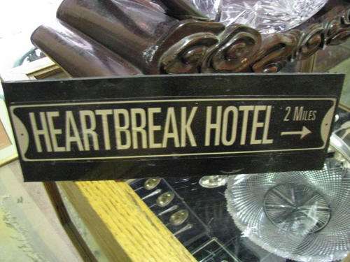 HEARTBREAK HOTEL -----> 2 MILES SIGN (bought as a collection from one gentleman)