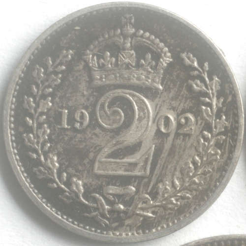 Edward VII 1902 Set.Silver. 2 pence, 3 pence and 4 pence