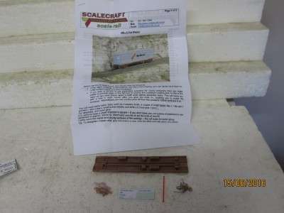 HO SCALE : SAR SCALECRAFT SMLJ-2 CONTAINER FLAT WAGON KIT - LOT 290J